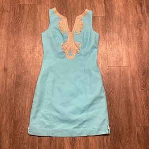 Turquoise Lilly Pulitzer Cotton Dress
